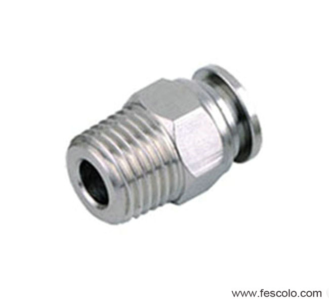 Spc Stainless Steel Male Straight Fitting